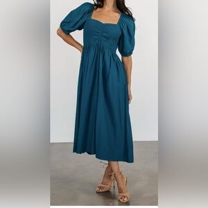 BALTIC BORN STEFANIA midi dress - Mediterranean blue - size small - like new